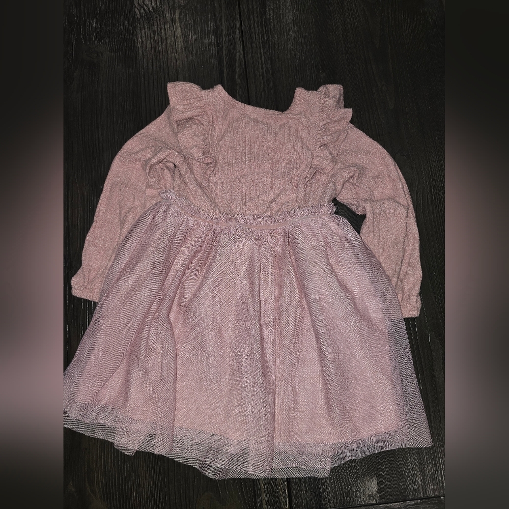 Cat & Jack Pink Ruffle Sleeve Dress